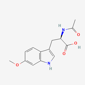 molecular formula C14H16N2O4 B1469675 (R)-2-acetamido-3-(6-methoxy-1H-indol-3-yl)propanoic acid CAS No. 1029430-15-6