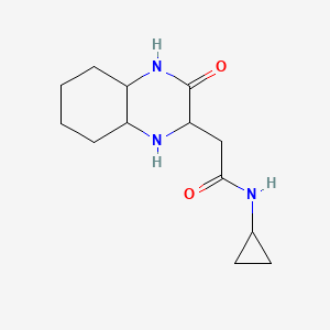 N-cyclopropyl-2-(3-oxodecahydroquinoxalin-2-yl)acetamide