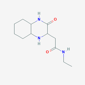 molecular formula C12H21N3O2 B1469677 N-ethyl-2-(3-oxodecahydroquinoxalin-2-yl)acetamide CAS No. 1428138-98-0