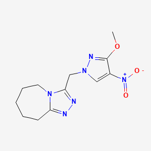 3-[(3-methoxy-4-nitro-1H-pyrazol-1-yl)methyl]-6,7,8,9-tetrahydro-5H-[1,2,4]triazolo[4,3-a]azepine