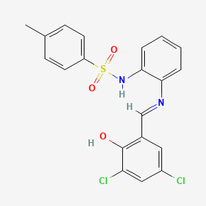 N-(2-{[(3,5-Dichloro-6-oxocyclohexa-2,4-dien-1-ylidene)methyl]amino}phenyl)-4-methylbenzene-1-sulfonamide