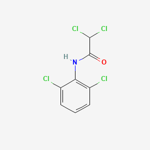 molecular formula C8H5Cl4NO B14696921 Acetamide, 2,2-dichloro-N-(2,6-dichlorophenyl)- CAS No. 33560-50-8