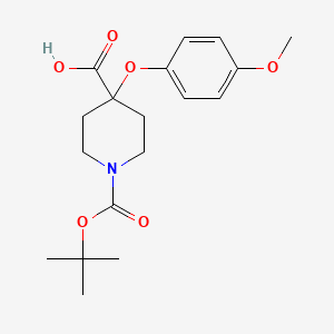 B1469694 1-(tert-Butoxycarbonyl)-4-(4-methoxyphenoxy)-4-piperidinecarboxylic acid CAS No. 2203015-57-8