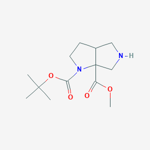 molecular formula C13H22N2O4 B1469698 1-(叔丁基) 6a-甲基六氢吡咯并[3,4-b]吡咯-1,6a-二羧酸酯 CAS No. 1424939-97-8