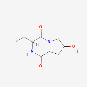 B1469702 7-Hydroxy-3-isopropylhexahydropyrrolo[1,2-a]pyrazine-1,4-dione CAS No. 1425501-89-8