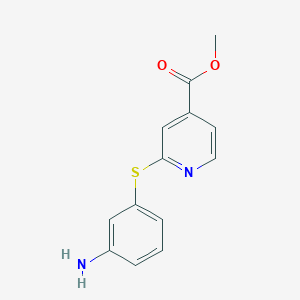 molecular formula C13H12N2O2S B1469716 Methyl 2-[(3-aminophenyl)thio]isonicotinate CAS No. 1415719-19-5
