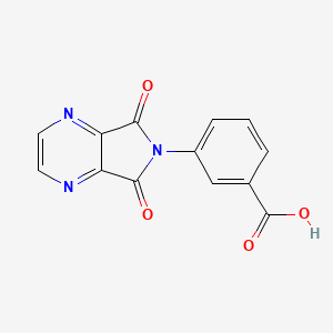 molecular formula C13H7N3O4 B1469717 3-(5,7-dioxo-5,7-dihydro-6H-pyrrolo[3,4-b]pyrazin-6-yl)benzoic acid CAS No. 404381-55-1