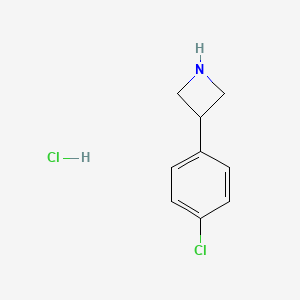 molecular formula C9H11Cl2N B1469732 3-(4-Chlorophenyl)azetidine hydrochloride CAS No. 7606-31-7