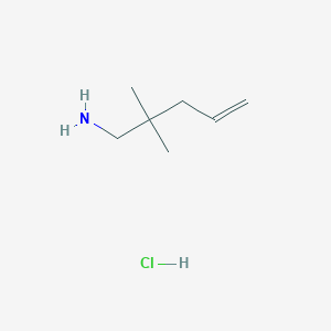 molecular formula C7H16ClN B1469735 2,2-Dimethylpent-4-en-1-amine hydrochloride CAS No. 1416438-10-2