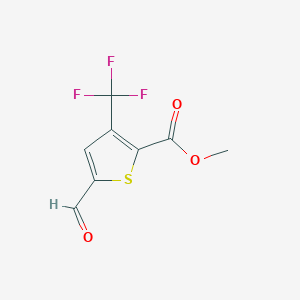 B1469736 Methyl 5-formyl-3-(trifluoromethyl)thiophene-2-carboxylate CAS No. 189756-77-2