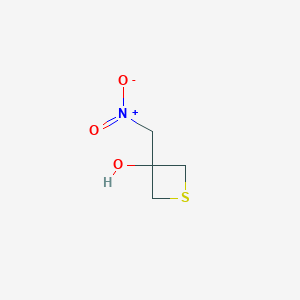molecular formula C4H7NO3S B1469741 3-(硝基甲基)噻环-3-醇 CAS No. 1379812-19-7