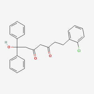 7-(2-Chlorophenyl)-1-hydroxy-1,1-diphenylheptane-3,5-dione