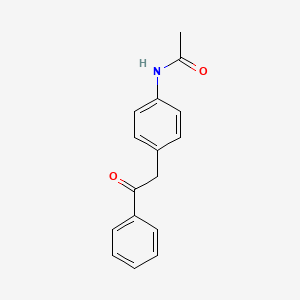 molecular formula C16H15NO2 B14697439 Acetamide, N-(4-(2-oxo-2-phenylethyl)phenyl)- CAS No. 30566-19-9