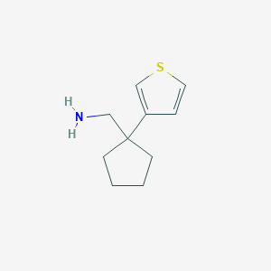 molecular formula C10H15NS B1469744 1-(噻吩-3-基)环戊基甲胺 CAS No. 190064-73-4