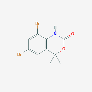 molecular formula C10H9Br2NO2 B14697446 2H-3,1-Benzoxazin-2-one, 1,4-dihydro-6,8-dibromo-4,4-dimethyl- CAS No. 21441-02-1