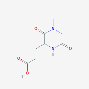 3-(4-Methyl-3,6-dioxo-2-piperazinyl)propanoic acid