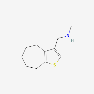molecular formula C11H17NS B1469749 N-methyl-1-(5,6,7,8-tetrahydro-4H-cyclohepta[b]thiophen-3-yl)methanamine CAS No. 1599673-46-7