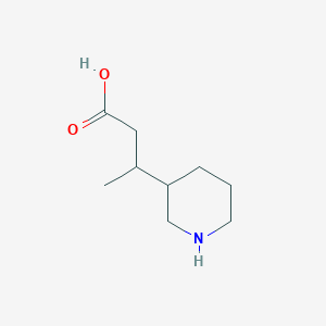 molecular formula C9H17NO2 B1469751 3-(Piperidin-3-yl)butanoic acid CAS No. 1334486-36-0