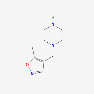 molecular formula C9H15N3O B1469757 1-[(5-Methylisoxazol-4-yl)methyl]piperazine CAS No. 1368713-95-4