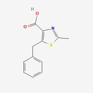 molecular formula C12H11NO2S B1469760 5-Benzyl-2-methyl-1,3-thiazole-4-carboxylic acid CAS No. 1429901-24-5