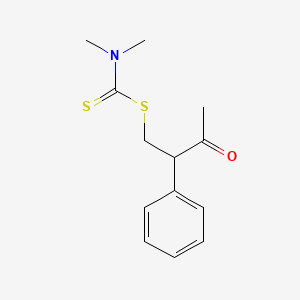 3-Oxo-2-phenylbutyl dimethylcarbamodithioate