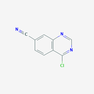 molecular formula C9H4ClN3 B1469761 4-Chloroquinazoline-7-carbonitrile CAS No. 1260759-38-3