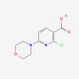 molecular formula C10H11ClN2O3 B1469763 2-Chloro-6-morpholinonicotinic acid CAS No. 1293385-31-5