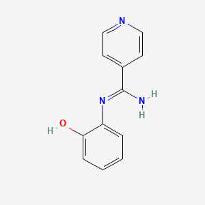 molecular formula C12H11N3O B14697649 N-(o-Hydroxyphenyl)isonicotinamidine CAS No. 23564-33-2