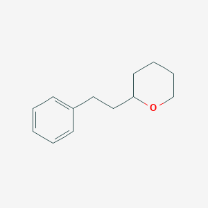 molecular formula C13H18O B14697655 2-(2-Phenylethyl)oxane CAS No. 22172-84-5