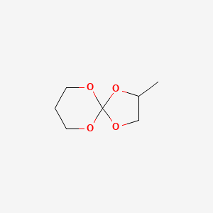 molecular formula C7H12O4 B14697714 2-Methyl-1,4,6,10-tetraoxaspiro[4.5]decane CAS No. 24472-07-9