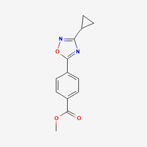 molecular formula C13H12N2O3 B1469772 4-(3-シクロプロピル-1,2,4-オキサジアゾール-5-イル)安息香酸メチル CAS No. 1384430-44-7