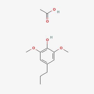 Acetic acid;2,6-dimethoxy-4-propylphenol