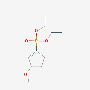 Phosphonic acid, (3-hydroxy-1-cyclopenten-1-yl)-, diethyl ester