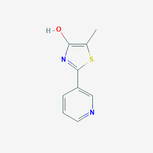 molecular formula C9H8N2OS B146978 5-Methyl-2-(3-pyridinyl)-1,3-thiazol-4-ol CAS No. 131786-48-6