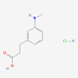 molecular formula C10H14ClNO2 B1469780 3-[3-(甲基氨基)苯基]丙酸盐酸盐 CAS No. 1432678-79-9