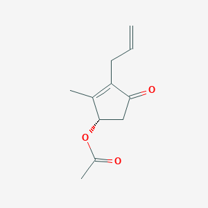 (1S)-2-Methyl-4-oxo-3-(prop-2-en-1-yl)cyclopent-2-en-1-yl acetate