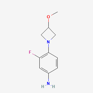 molecular formula C10H13FN2O B1469782 3-Fluoro-4-(3-methoxyazetidin-1-yl)aniline CAS No. 1706440-74-5
