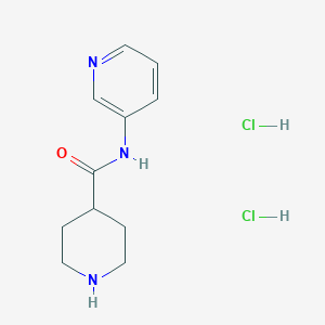 molecular formula C11H17Cl2N3O B1469787 N-(pyridin-3-yl)piperidine-4-carboxamide dihydrochloride CAS No. 110106-25-7
