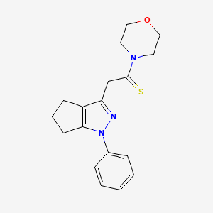 Morpholine, 4-((1,4,5,6-tetrahydro-1-phenyl-3-cyclopentapyrazolyl)thioacetyl)-