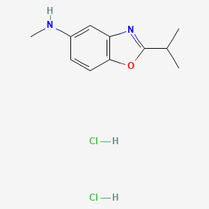 molecular formula C11H16Cl2N2O B1469797 N-methyl-2-(propan-2-yl)-1,3-benzoxazol-5-amine dihydrochloride CAS No. 1432681-36-1