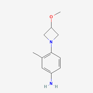 molecular formula C11H16N2O B1469798 4-(3-Methoxyazetidin-1-yl)-3-methylaniline CAS No. 1706449-03-7