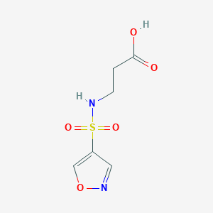 molecular formula C6H8N2O5S B1469799 3-(1,2-Oxazole-4-sulfonamido)propanoic acid CAS No. 1706431-74-4