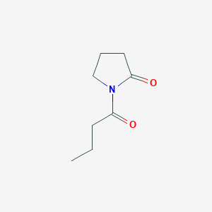 molecular formula C8H13NO2 B14697999 1-Butanoylpyrrolidin-2-one CAS No. 22707-38-6