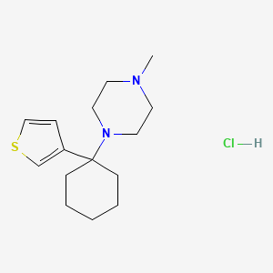 Piperazine, 4-methyl-1-(1-(3-thienyl)cyclohexyl)-, hydrochloride