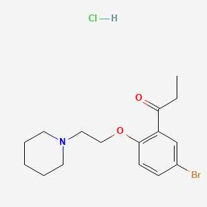 Propiophenone, 5'-bromo-2'-(2-piperidinoethoxy)-, hydrochloride