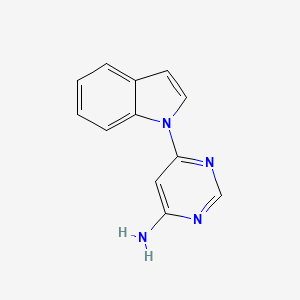 molecular formula C12H10N4 B1469814 6-(1H-indol-1-yl)pyrimidin-4-amine CAS No. 1706462-01-2