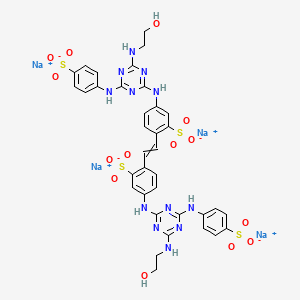 Benzenesulfonic acid, 2,2'-(1,2-ethenediyl)bis[5-[[4-[(2-hydroxyethyl)amino]-6-[(4-sulfophenyl)amino]-1,3,5-triazin-2-yl]amino]-, tetrasodium salt