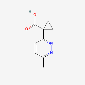 molecular formula C9H10N2O2 B1469815 1-(6-Methylpyridazin-3-yl)cyclopropane-1-carboxylic acid CAS No. 1521021-81-7