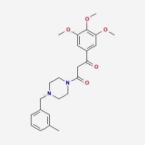 Piperazine, 1-(m-methylbenzyl)-4-((3,4,5-trimethoxybenzoyl)acetyl)-