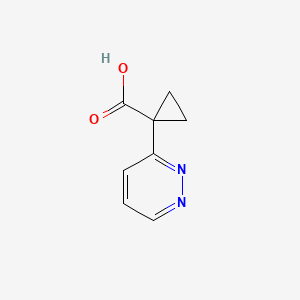 molecular formula C8H8N2O2 B1469826 1-(Pyridazin-3-yl)cyclopropane-1-carboxylic acid CAS No. 1469287-08-8